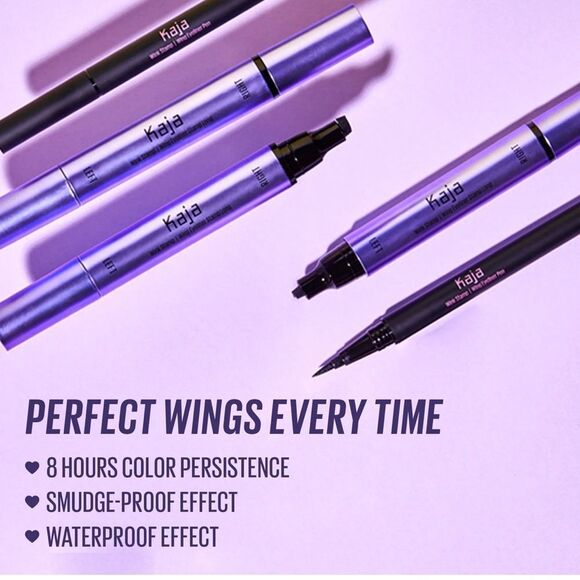 🌷 Kaja Wink Stamp Wing Eyeliner Pen and Stamp New FullSz Black - Picture 5 of 7